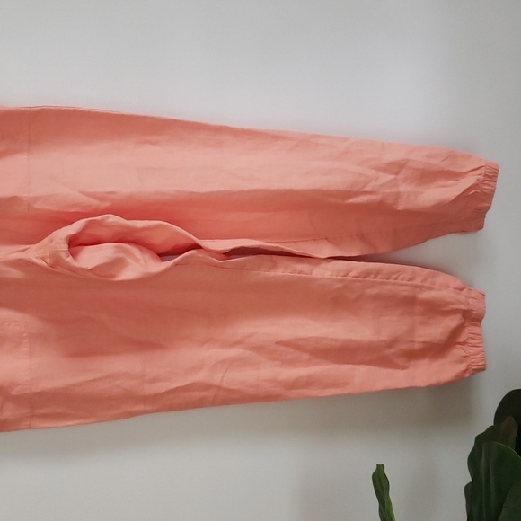 Athleta Cabo Linen Jogger in Sherbet Orange, women's size 14 - Picture 3 of 9